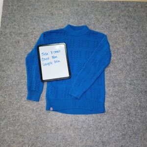 LEGO x Target Blue Knit Sweater XS Extra Small Mock‎ Neck Textured Pullover